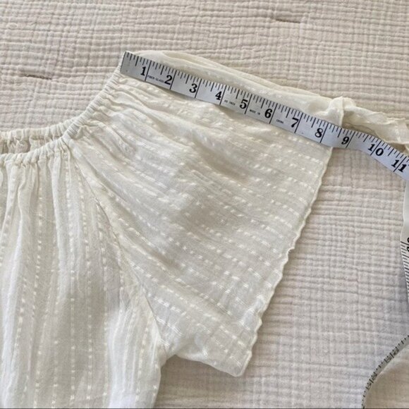 New Onia Colette Cropped Off-The-Shoulder Cotton-Blend Jacquard Top - Picture 10 of 12